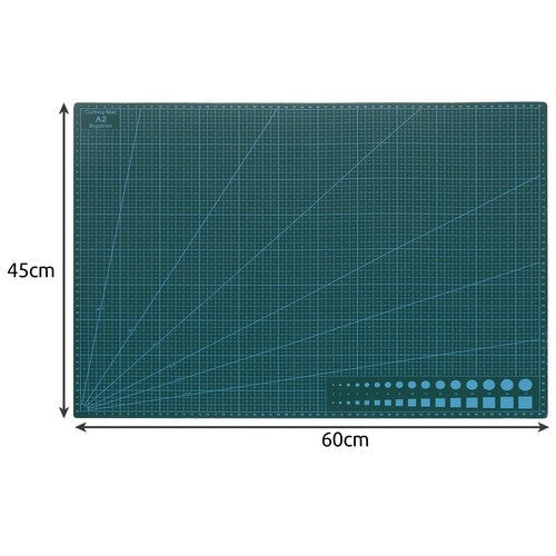 Självläkande skärmatta A2 45x60 cm 4 mm grön dubbelsidig PVC