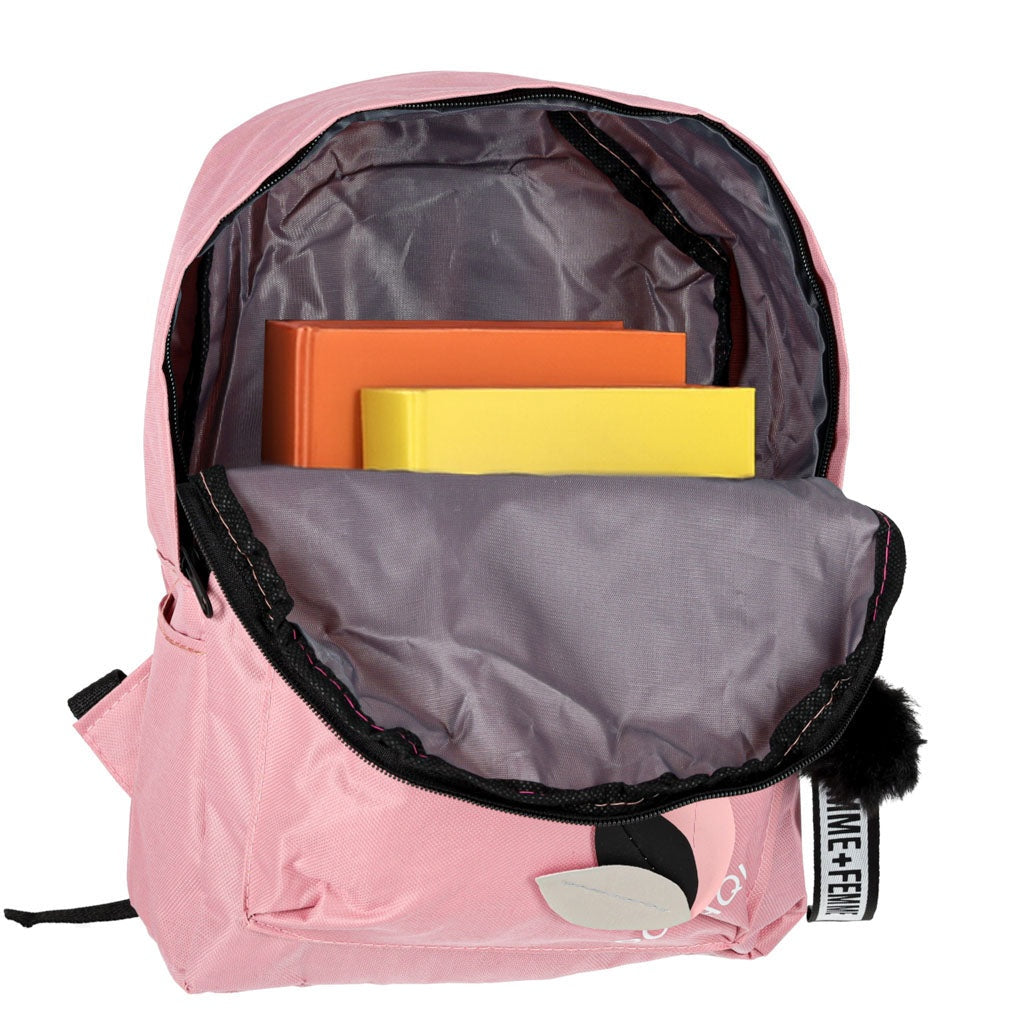 Skolryggsäck rosa 9 l polyester 600D 35 cm med nyckelring