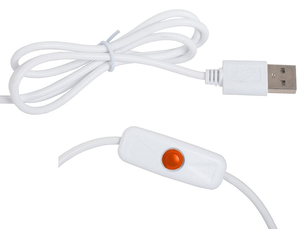 Skrivbordslampa LED med klämfäste USB 24 LED vit/rosa