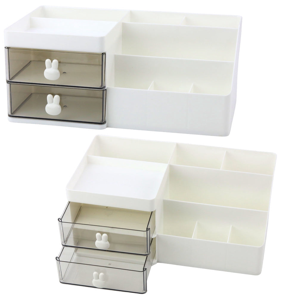 Skrivbordsorganisatör plast 2 lådor 8 fack 28,5x17x12 cm