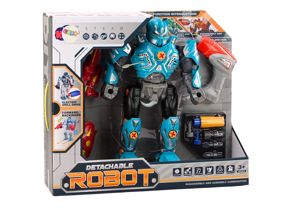 Skruvrobot byggleksak med borrmaskin & skruvmejsel, ljus/ljud 3+