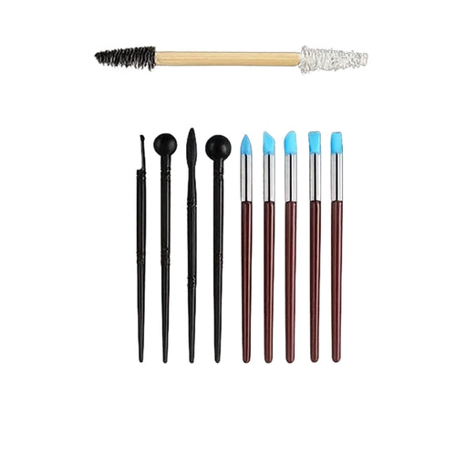 Skulpteringsverktyg för lera 40 delar XXL-set med rullväska 58x22 cm