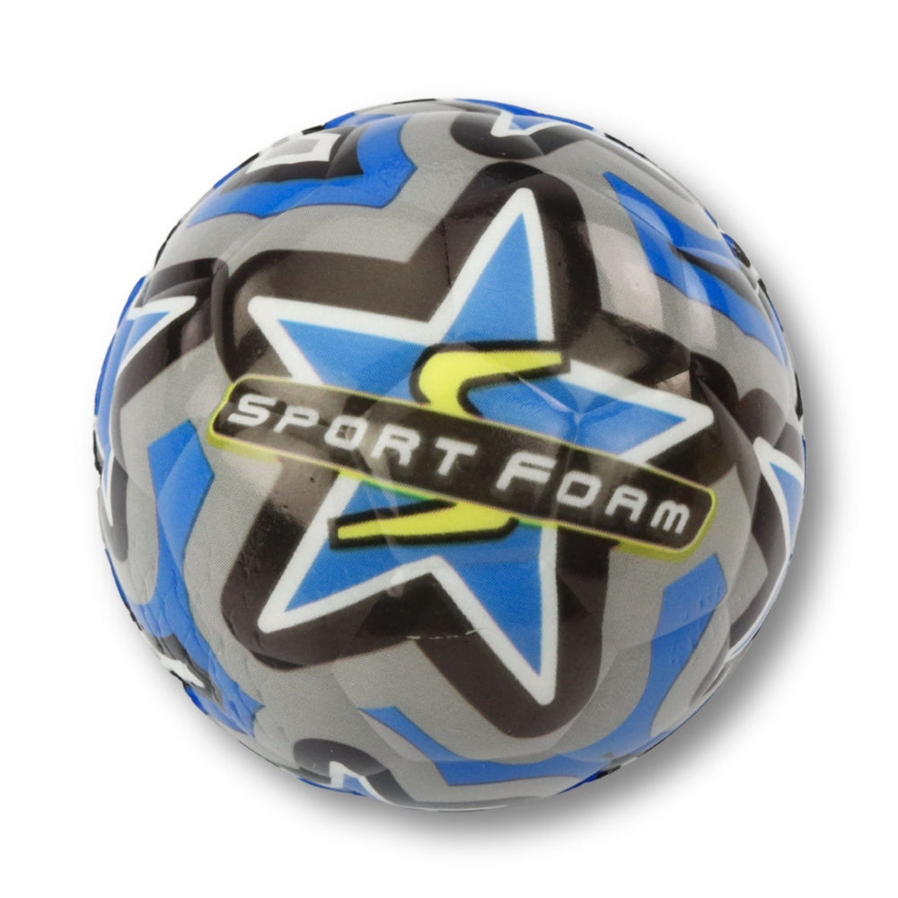 Skumplastbollar 7 cm 4-pack sportmotiv för barn, inne/ute