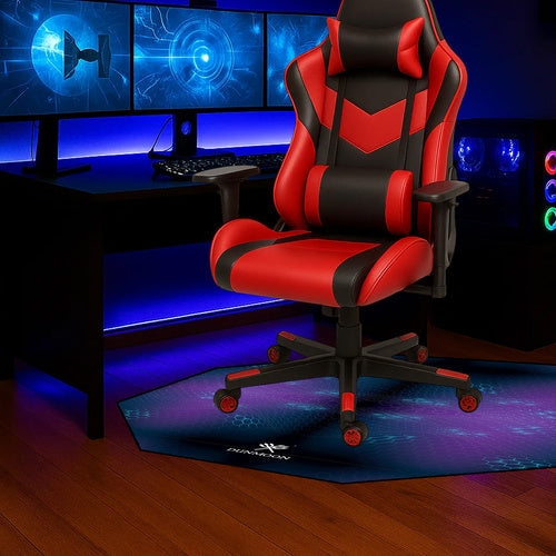 Skyddsmatta för gamingstol 120 cm svart halkfri vattentät 4 mm