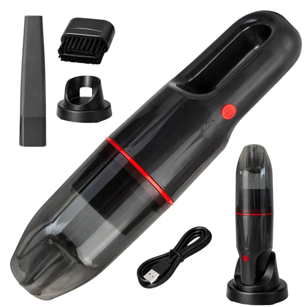 Sladdlös handdammsugare 4–6 kPa 350 ml USB-C svart med munstycken