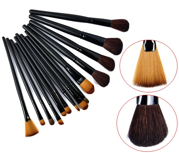 Sminkborstar 32-pack – Professionella Penslar i Äkta Gethår – För Foundation, Ögon & Contour
