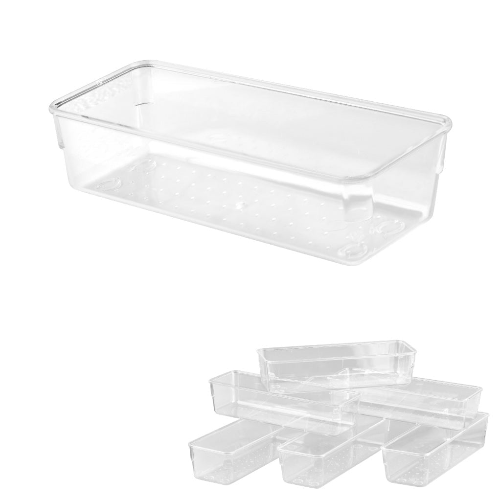 Sminkförvaring i akryl 25-pack transparenta lådinsatser 4 storlekar