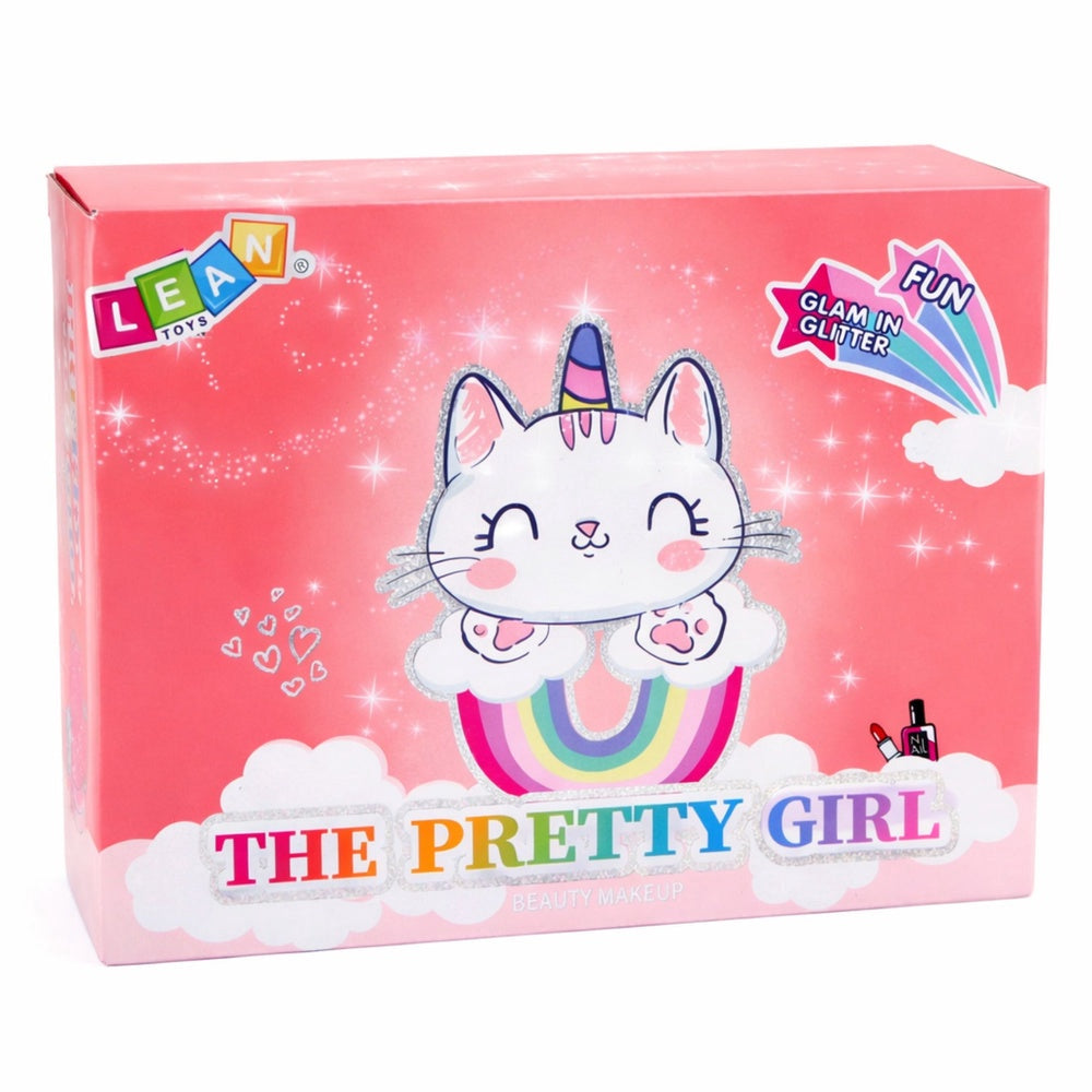 Sminkset för barn i kosmetikväska Unicorn rosa 20x15x8 cm
