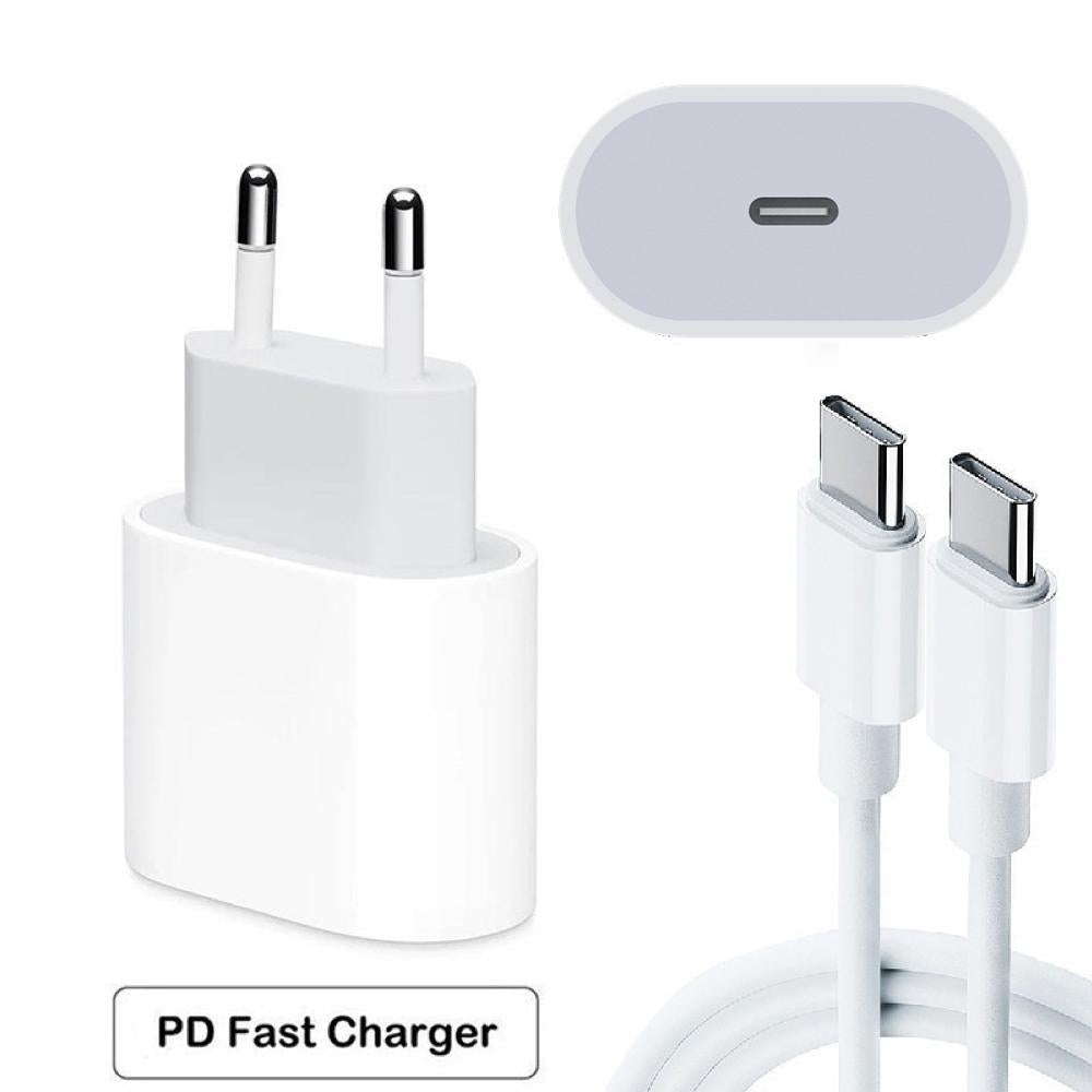 Snabbladdare 20W USB-C 2m - Kompatibelt med Apple iPhone