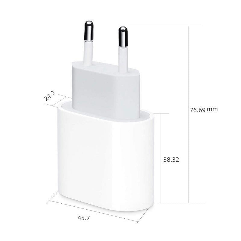 Snabbladdare 20W USB-C 2m - Kompatibelt med Apple iPhone