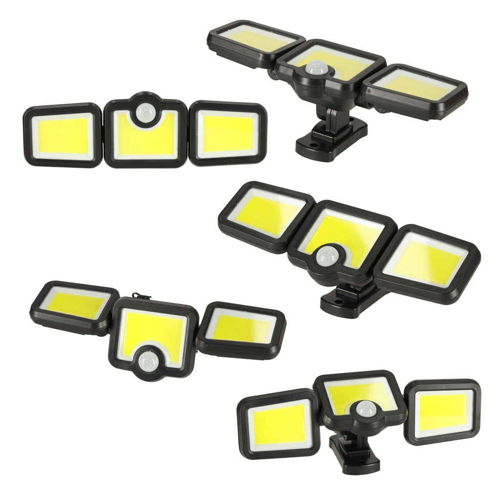 Solcellsdriven LED-utomhuslampa 3W med rörelsesensor och skymningssensor