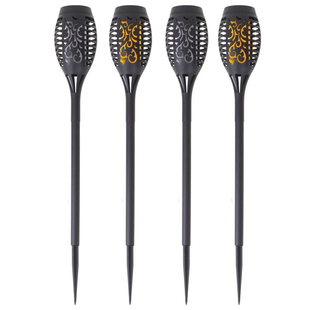 Solcellsfacklor för trädgård 4-pack 12 LED 51,5 cm