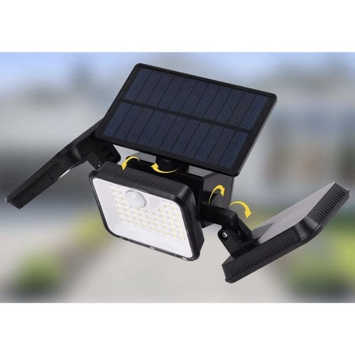 Solcellslampa utomhus 180 LED 550 lm med rörelse- & skymningssensor