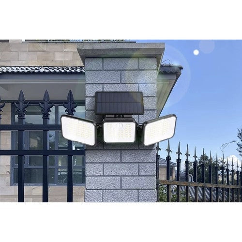 Solcellslampa utomhus 180 LED 550 lm med rörelse- & skymningssensor