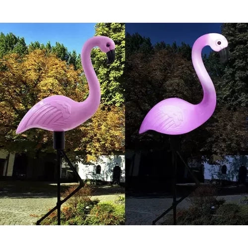 Solcellslampor flamingo 3-pack LED vit IP44 trädgårdsbelysning
