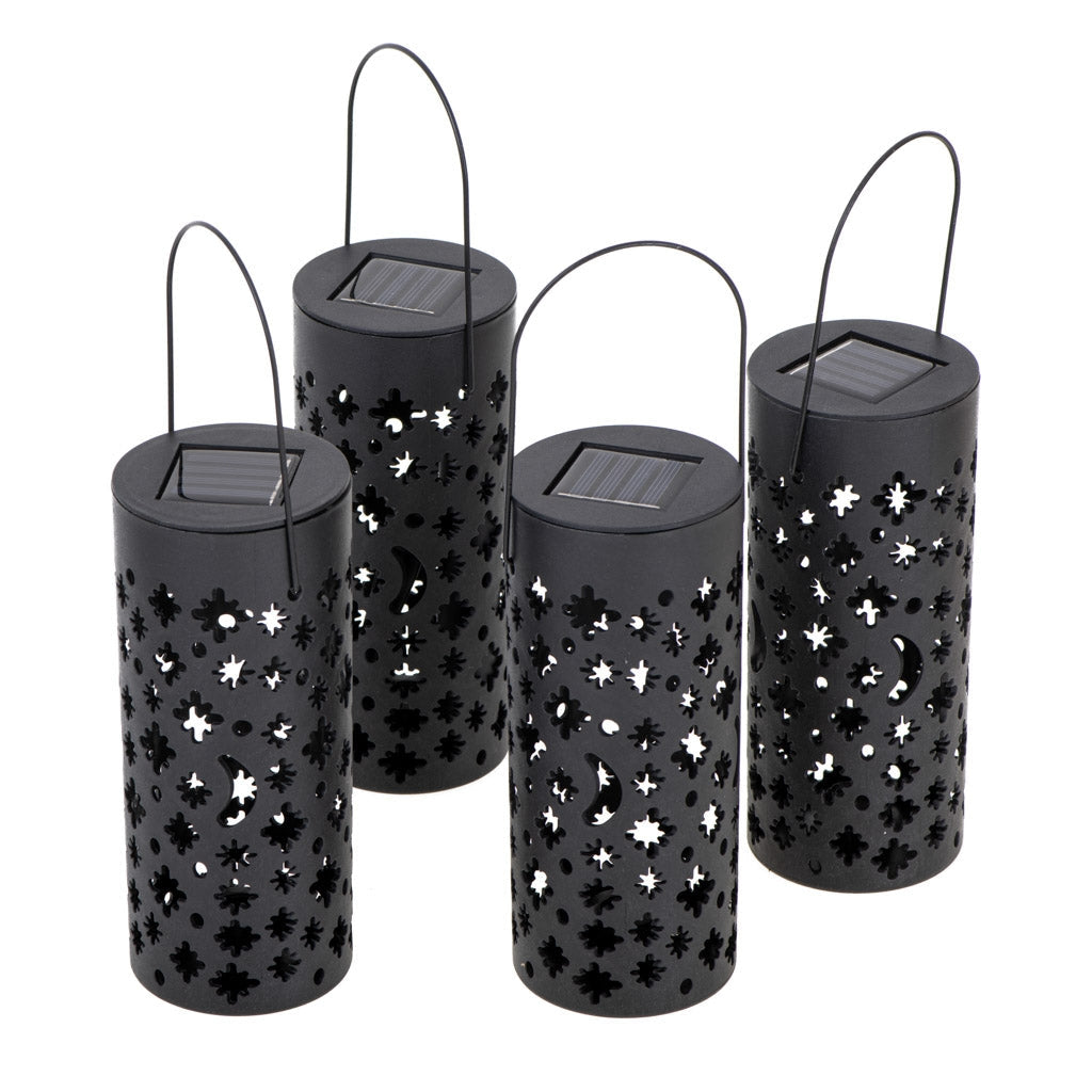 Solcellslampor för trädgård LED med skymningssensor 4-pack