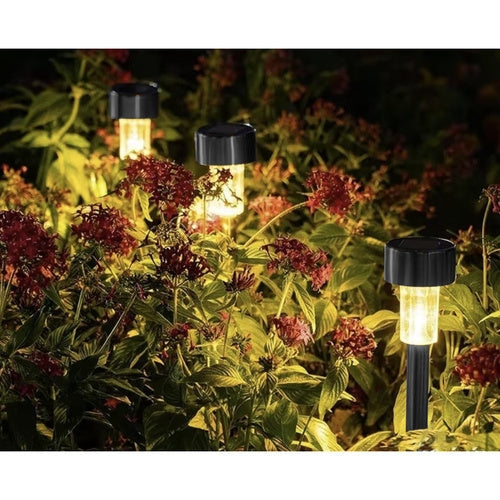 Solcellslampor trädgård LED varmvit IP44 med skymningssensor 10-pack