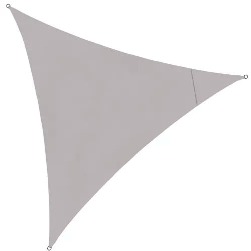 Solsegel trekant 3x3x3 m grå polyester 120 g/m² inkl 4 snören