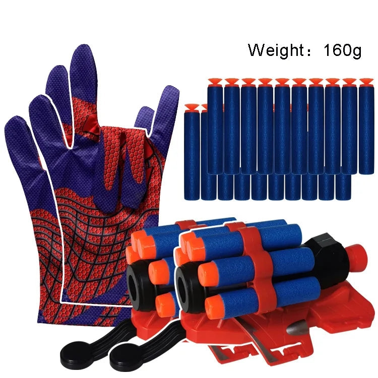 Spider-Man Armbandsskjutare med Handskar – Mjuka Skumskott
