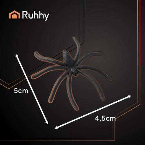 Spindelnät Halloween-dekoration 2,5 m² med 2 svarta spindlar