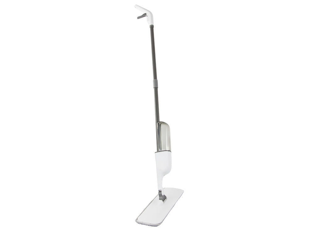 Spraymopp med vattentank 450 ml och 3 mikrofiberdukar vit 125 cm