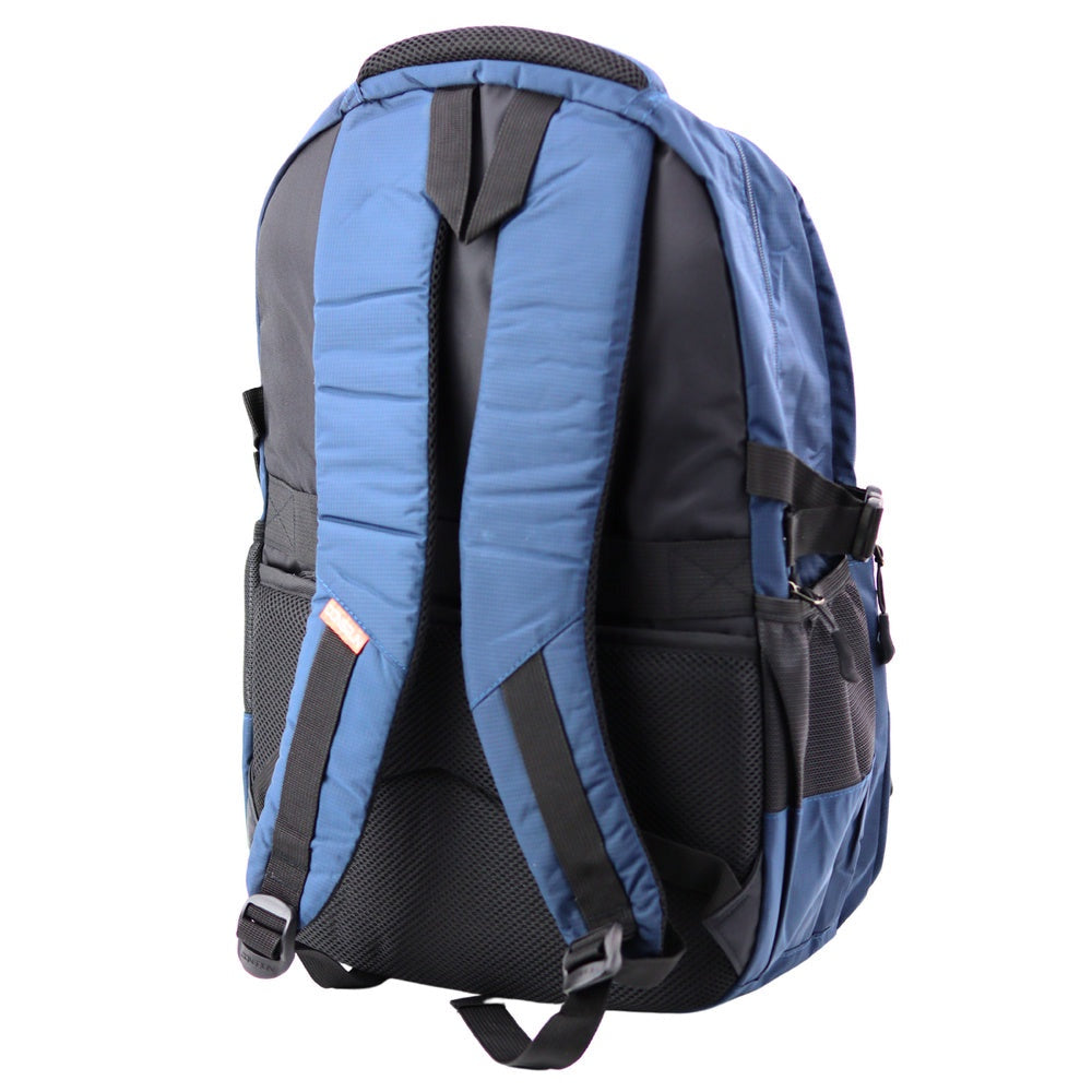 Stadryggsäck 35L navyblå 48x33x22 cm med 9 fickor