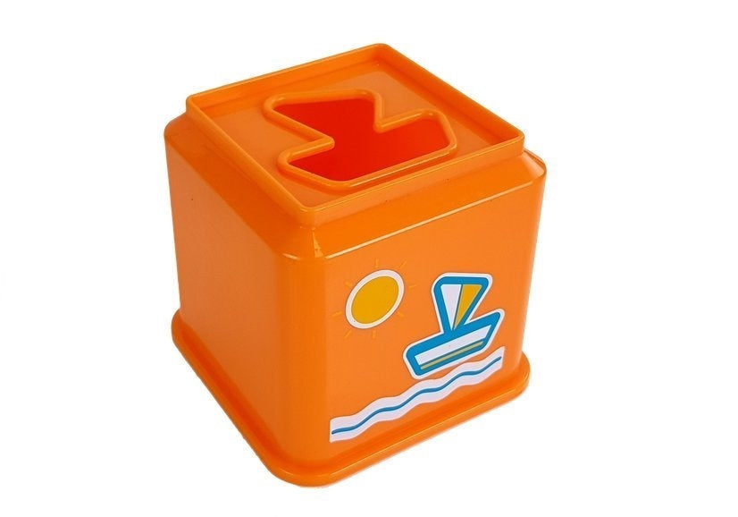 Staplingskuber piramid med fordonsbilder och sorteringshål, 5-pack