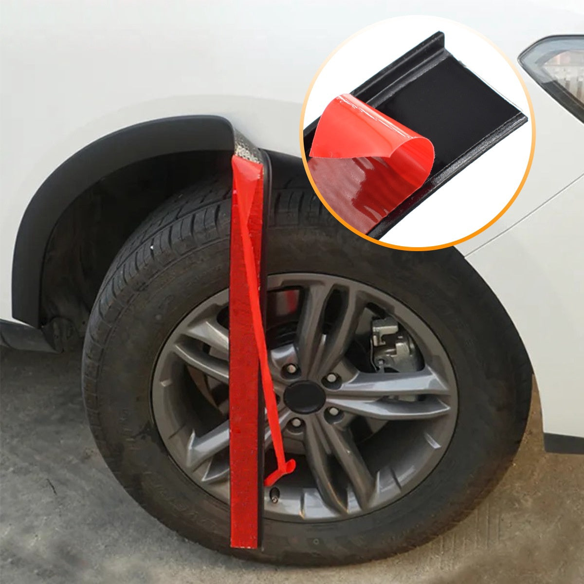 Stänkskydd hjulbåge gummi svart 1,5 m universell passform bil