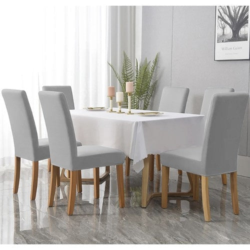 Stolöverdrag velourpolyester grå universell passform ryggstöd 65 cm