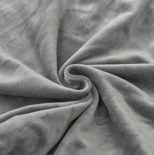 Stolöverdrag velourpolyester grå universell passform ryggstöd 65 cm