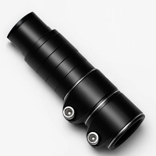 Styrstamsförlängare 28,6 mm (1-1/8) A-head svart, set med ringar