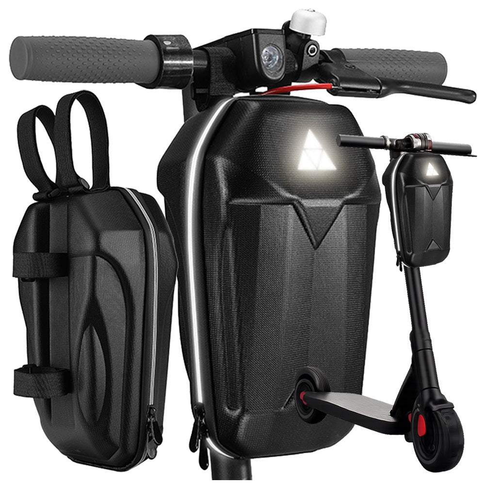 Styrväska för elscooter 5L vattenavvisande EVA/PU med reflex, svart