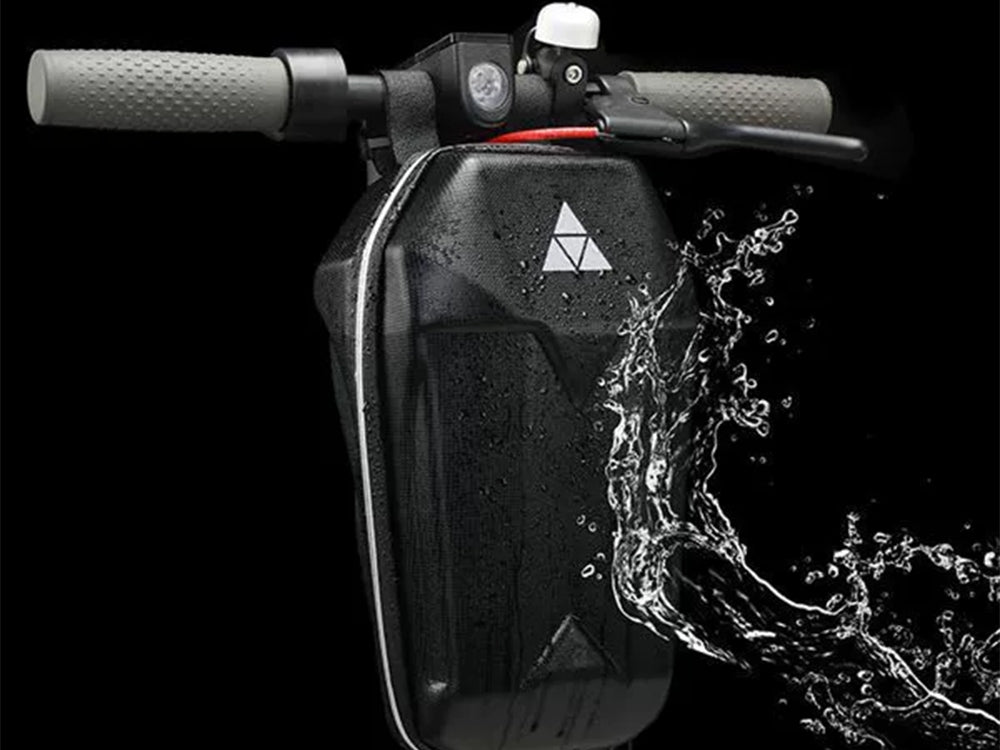 Styrväska för elscooter 5L vattenavvisande EVA/PU med reflex, svart