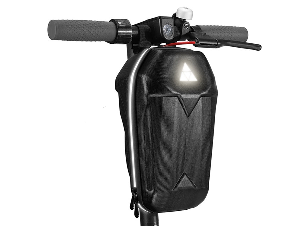 Styrväska för elscooter 5L vattenavvisande EVA/PU med reflex, svart