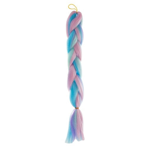 Syntetiska hårflätor ombre blå-lila 60 cm värmetålig fiber