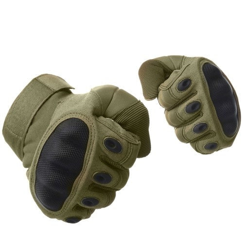 Taktiska handskar touchscreen femfinger khaki storlek L 1 par
