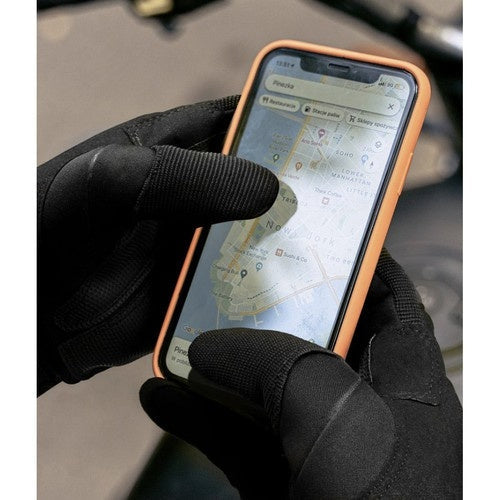 Taktiska touchscreen-handskar XL svart, förstärkta knogar och grepp
