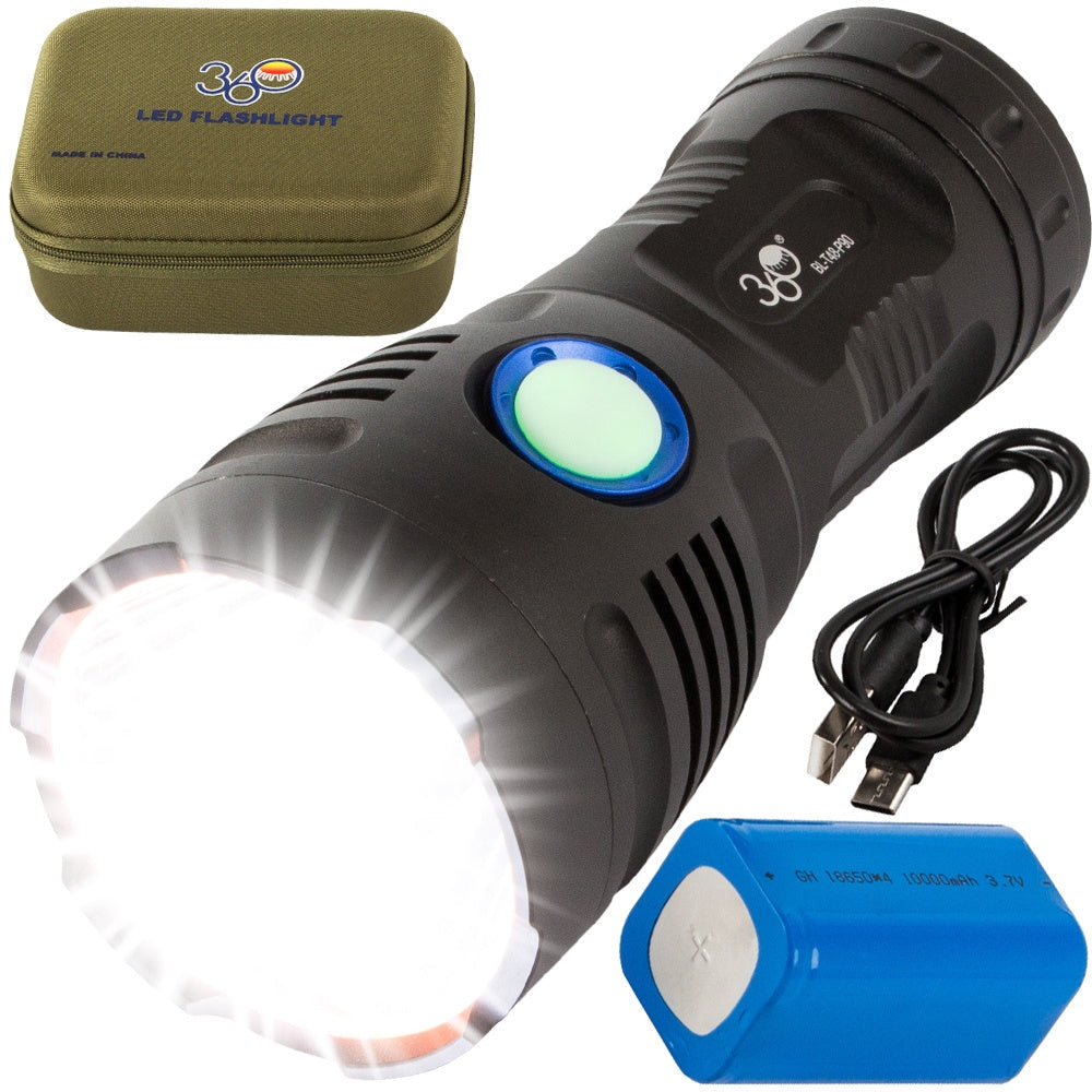 Taktisk ficklampa CREE XHP90 + COB 5000 lm USB-C IPX5