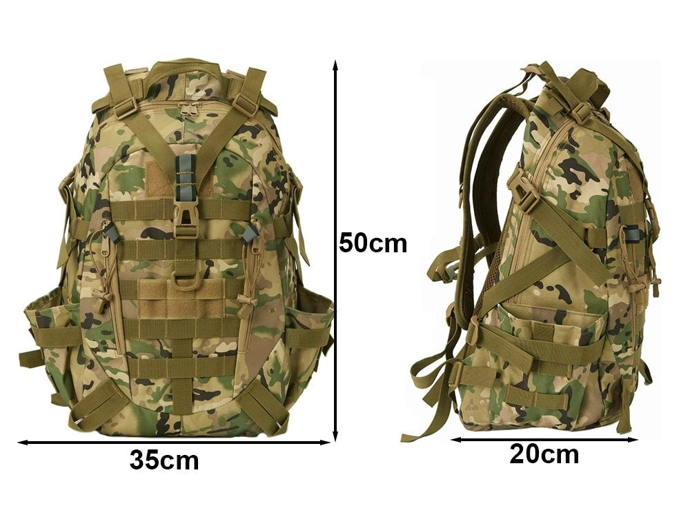 Taktisk ryggsäck 30 l 800D Oxford MOLLE moro 50x35x20 cm