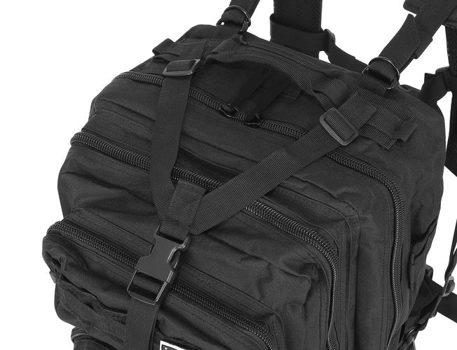 Taktisk ryggsäck 35L vattentålig MOLLE 5 fack svart + patch