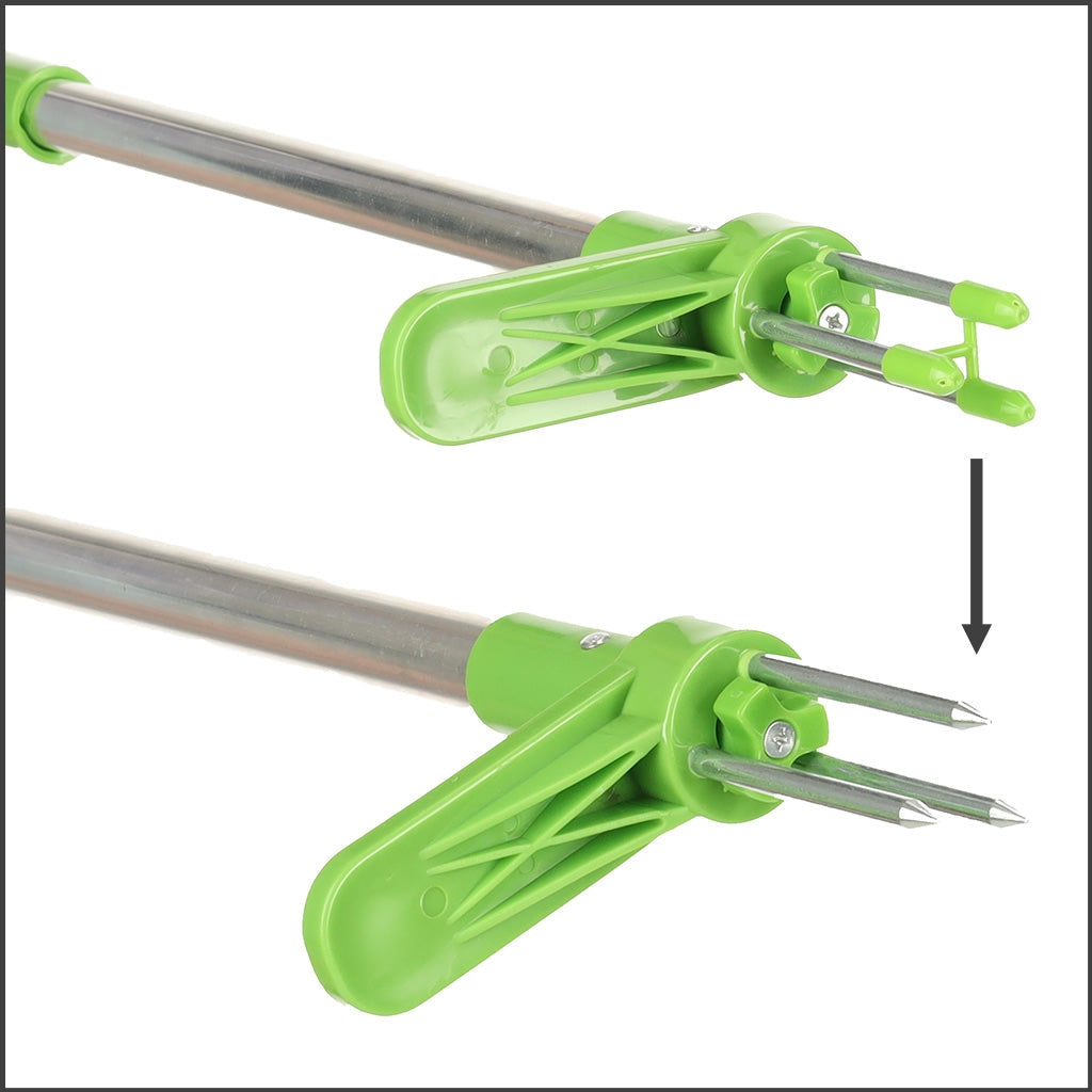 Teleskopisk ogräsrensare 93 cm med 3 blad och ergonomiskt handtag