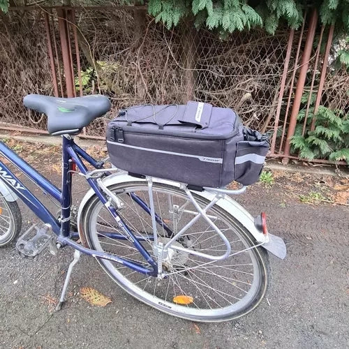 Termisk cykelväska pakethållare 9L svart med axelrem