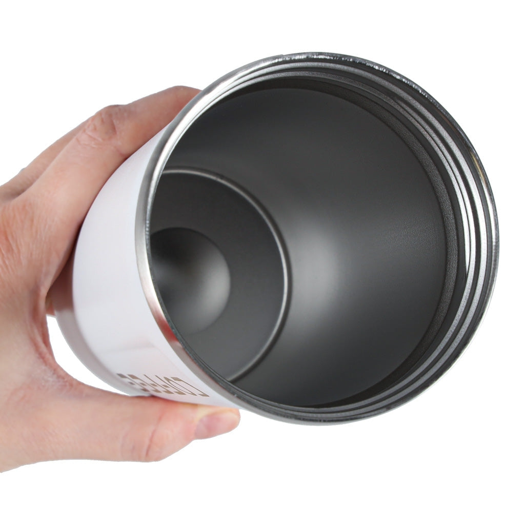 Termosmugg 500 ml med LED-temperaturdisplay, rostfritt stål vit