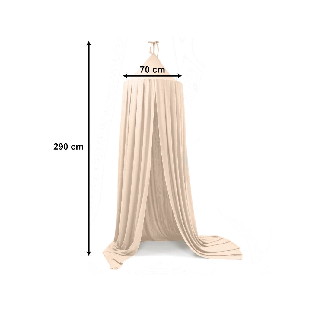 Tipitält draperi ljusrosa polyester 70 cm med monteringsset