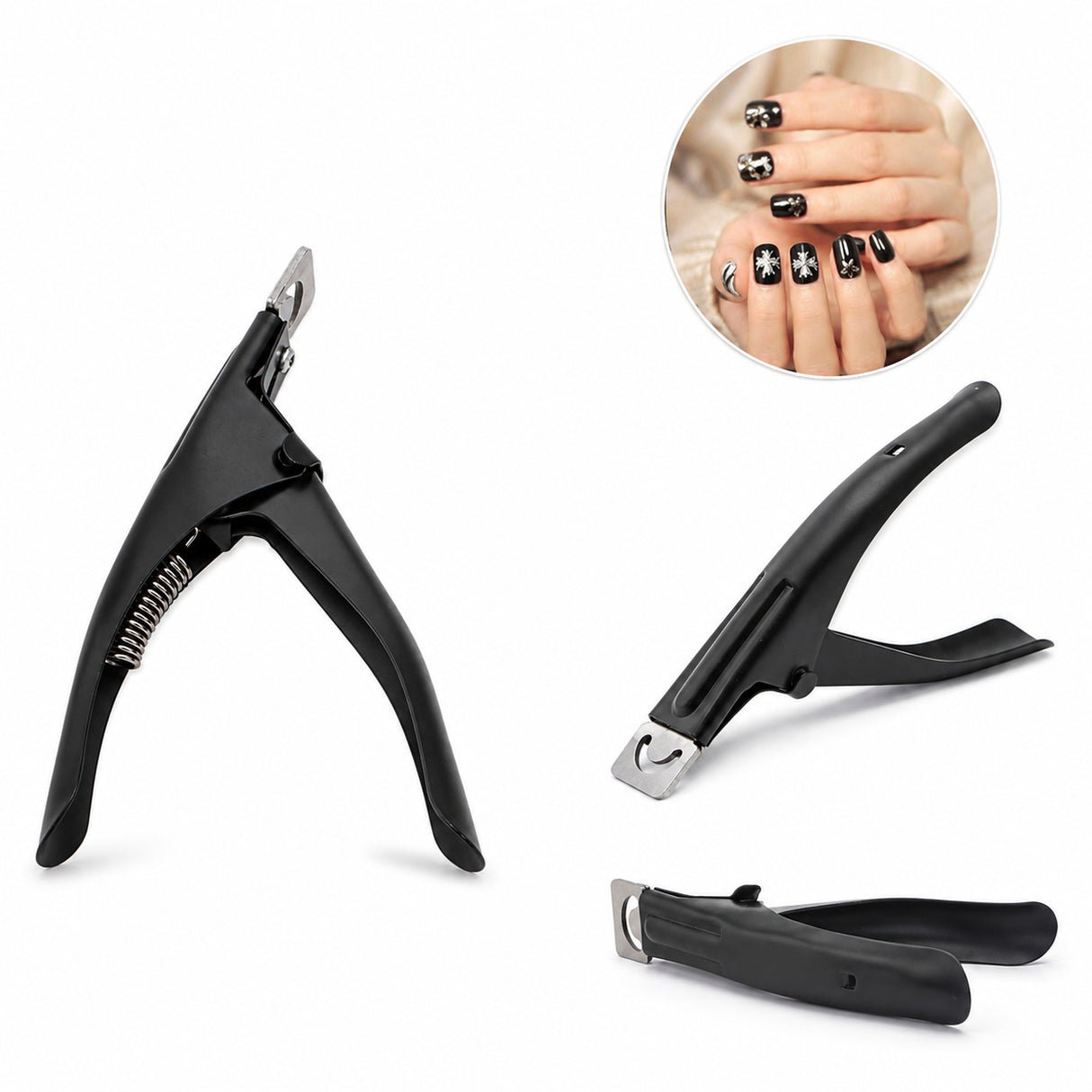 Tipptång nagelsax för naglar och tippar svart