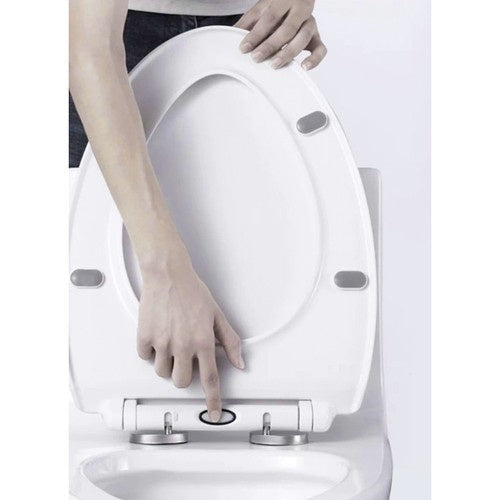 Toalettlock mjukstängande universell vit PP 44x37 cm 6-23 cm hålavstånd