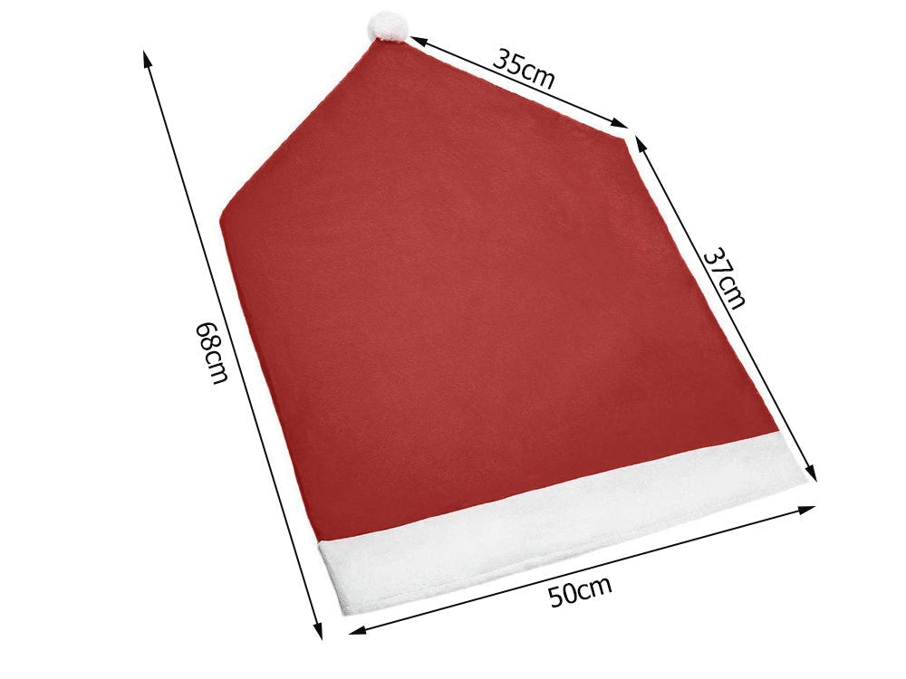 Tomteluvor till stolar stolsöverdrag röd 6-pack 50x68 cm