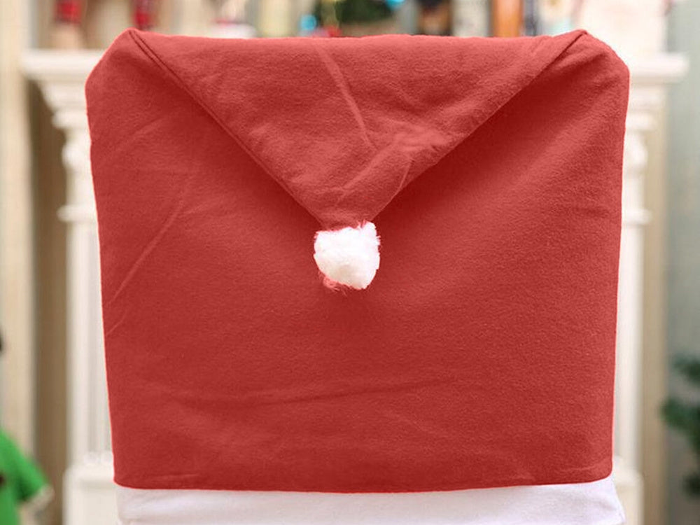 Tomteluvor till stolar stolsöverdrag röd 6-pack 50x68 cm