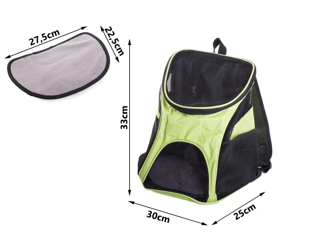 Transportryggsäck hund/katt nylon 33x30x25 cm max 10 kg