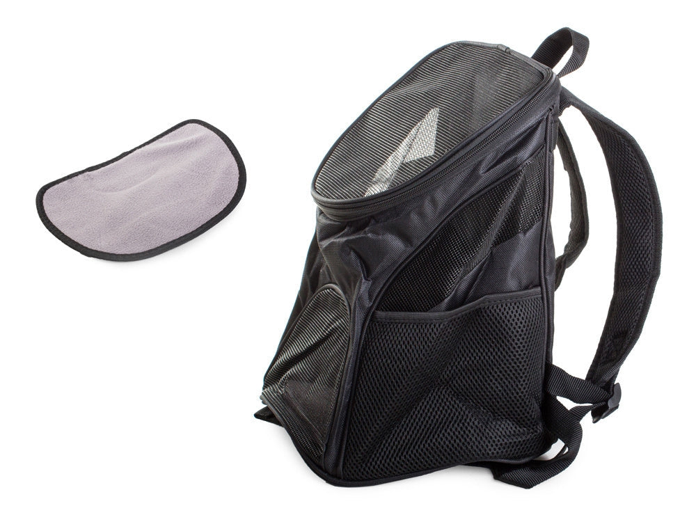 Transportryggsäck hund/katt nylon svart 33x30x25 cm max 10 kg